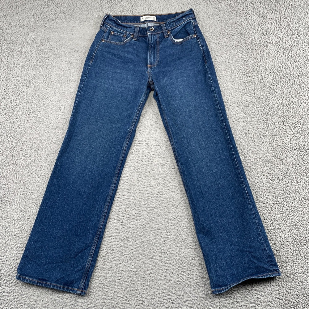 Abercrombie & Fitch Jeans Womens 24/00s Blue The Baggy Low Rise Denim Stretch